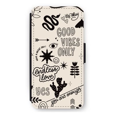 Good vibes: iPhone 11 Flip Hoesje