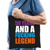 50 year legend / 50 jaar legende cadeau tas zwart voor heren - thumbnail