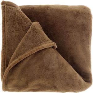 Fleece deken/plaid Bailey 130 x 180 cm - Coconut   -