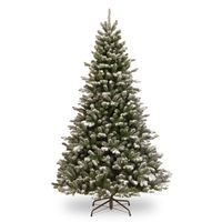 Snowy Sheffield kunstkerstboom - 228 cm - groen - Ø 145 cm - 2.610 tips - besneeuwd - metalen voet - thumbnail