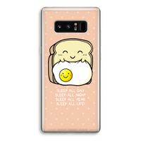 Sleep All Day: Samsung Galaxy Note 8 Transparant Hoesje