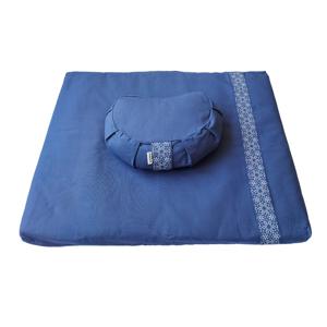 Meditation set with cushion crescent - Denim Blue