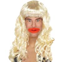 Gen-z verkleed set duckface bimbo - blonde pruik en botox lippen - verkleedaccessoires - thumbnail