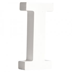 Houten letter I 11 cm   -