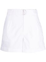 DKNY short en coton à taille ceinturée - Blanc