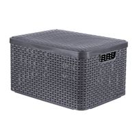 Curver Style Mandje 30L M Deksel Antraciet Curver Style Mandje 30L M Deksel Antraciet