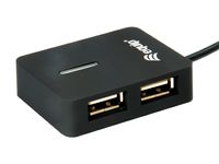 Equip 128952 interface hub USB 2.0 480 Mbit/s Zwart - thumbnail