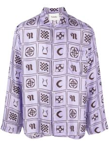 Nanushka chemise à imprimé graphique - Violet