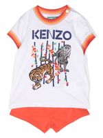 Kenzo Kids ensemble haut-short à imprimé animalier - Rouge - thumbnail