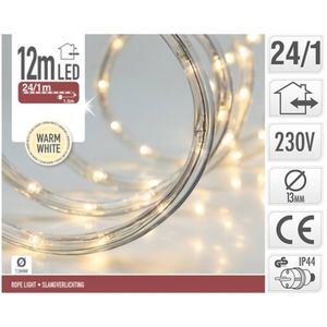 Kerstverlichting lichtslang warm wit buiten 12 meter - slangverlichting