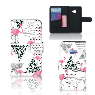 Samsung Galaxy Xcover 4 | Xcover 4s | Telefoonhoesje | Met pasjeshouder | Flamingo Triangle