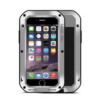 LOVE MEI voor de iPhone 7 Professional en krachtige stofdicht Shockproof anti-slip metaal beschermende Case(Silver)