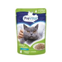 PREVITAL Cat Food Sterile Gevogelte in saus - natvoer voor katten - zakje 100 g
