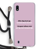 gij zijt ook iemand: Samsung Galaxy A10 Transparant Hoesje met koord