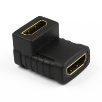HDMI F/F 90° Adapter Verguld - thumbnail