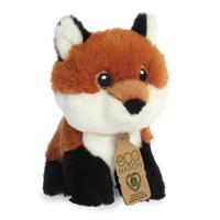 Aurora pluche dieren knuffels rode vos - 13 cm - Knuffeldieren vossen