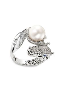 John Hardy bague Legends Naga sertie de diamants - Argent