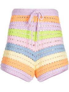 Olivia Rubin short en crochet Wallis à rayures - Multicolore