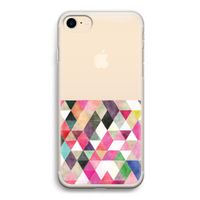 Gekleurde driehoekjes: iPhone 7 Transparant Hoesje