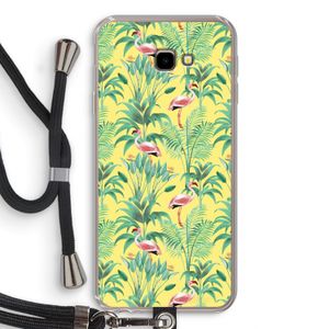 Flamingo party: Samsung Galaxy J4 Plus Transparant Hoesje met koord