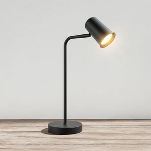 HOFTRONIC™ Riga LED tafellamp - Kantelbaar en draaibaar - 2700K warm wit - Ingebouwde dimmer - Bureaulamp voor binnen - GU10 fitting - Zwart - 3 jaar garantie