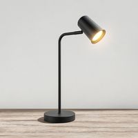 HOFTRONIC™ Riga LED tafellamp - Kantelbaar en draaibaar - 2700K warm wit - Ingebouwde dimmer - Bureaulamp voor binnen - GU10 fitting - Zwart - 3 jaar garantie