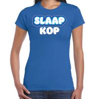 Verkleed T-shirt voor dames - slaapkop - blauw - carnaval - foute party - thumbnail