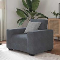 Fauteuil 60 cm fluweel donkergrijs