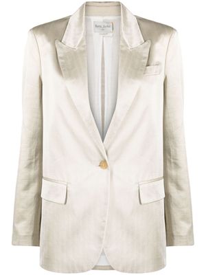 Forte Forte blazer en satin à simple boutonnage - Tons neutres