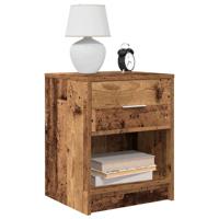 Nachtkastjes 2 st met lade 40x34x50 cm oud houtkleurig