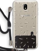Hipster stripes: Samsung Galaxy J7 (2017) Transparant Hoesje met koord