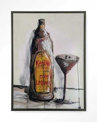 Urban Cotton Wandkleed 'Friday Night' 80 x 110cm in Floating Frame - black