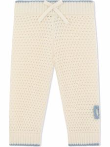 Dolce & Gabbana Kids pantalon en maille gaufrée - Blanc