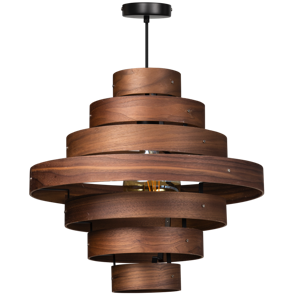 Walnut 7 rings hanglamp