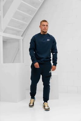 Malelions Sport Counter Sweater Trainingspak Heren Donkerblauw - Maat S - Kleur: Donkerblauw | Soccerfanshop