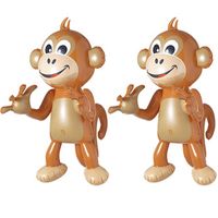 2x Opblaasbare apen/aapjes 50 cm   -