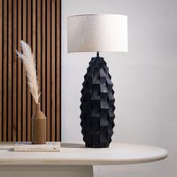 Tafellamp Matteo Zwart Hout 40cm - Giga Meubel - thumbnail
