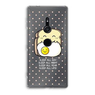 Sleep All Day: Sony Xperia XZ2 Transparant Hoesje