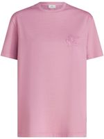 ETRO t-shirt en coton à logo brodé - Rose