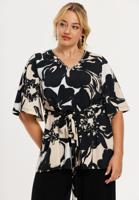 Yoek Tuniek met parels OMBRE | Beige | Maat 46/48