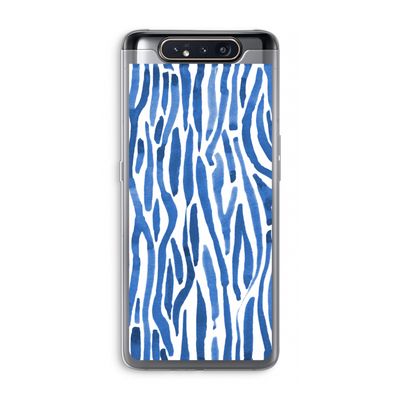 Blauwe nerven: Samsung Galaxy A80 Transparant Hoesje