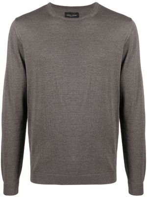 Roberto Collina pull en mérinos à col rond - Gris