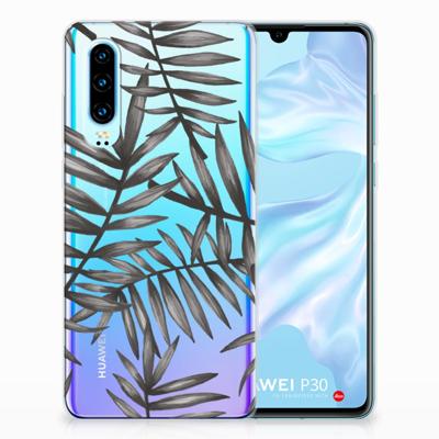 Huawei P30 | TPU Case | Leaves Grey Huawei P30 | TPU Case | Leaves Grey