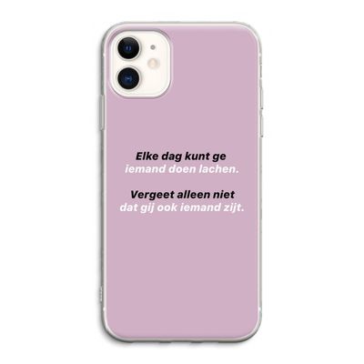 gij zijt ook iemand: iPhone 11 Transparant Hoesje