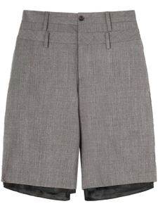 AMBUSH short à taille double en laine vierge - Gris