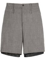 AMBUSH short à taille double en laine vierge - Gris