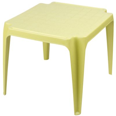 Sunnydays Kindertafel - groen - kunststof - buiten/binnen - L56 x B51 x H44 cm Sunnydays Kindertafel - groen - kunststof - buiten/binnen - L56 x B51 x H44 cm