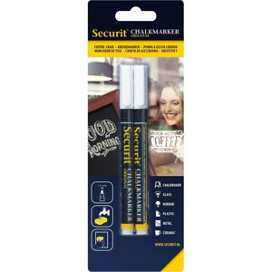 Witte krijtstiften ronde punt - set 2x stuks - dunne punt van 1-2 mm