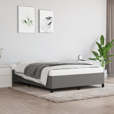 Bedframe zonder matras stof donkergrijs 140x200 cm