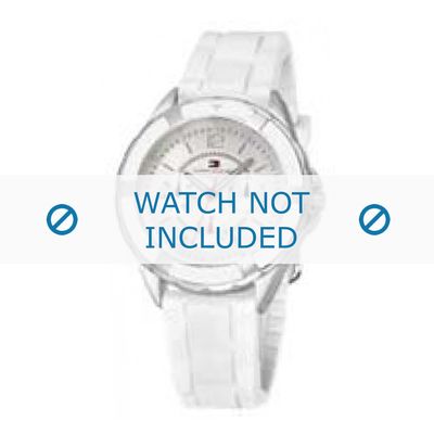Tommy Hilfiger horlogeband TH-47-3-14-0711 / TH679300948 Rubber Wit